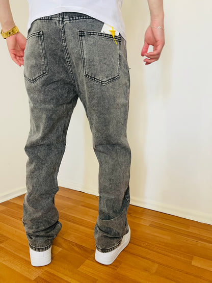 Jeans Mom Gris (rigido)