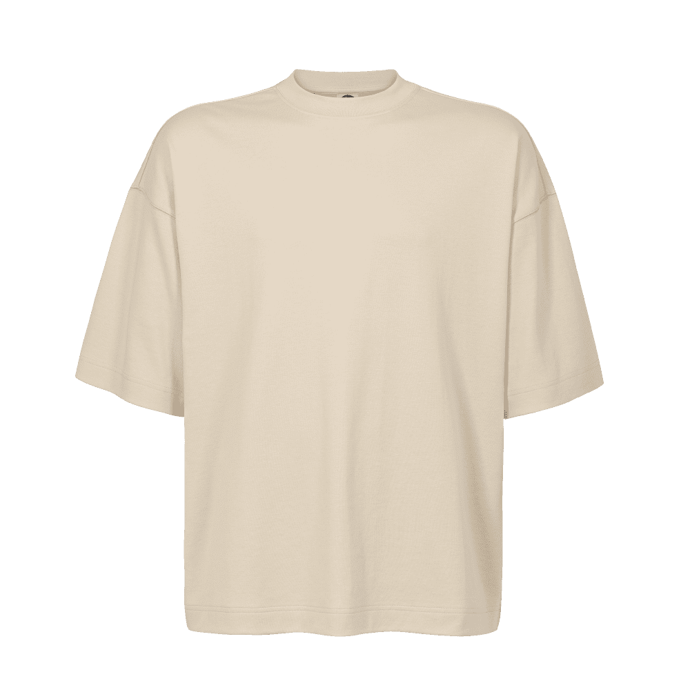 polera Beige Oversize Alto Gramaje (280 Gr)