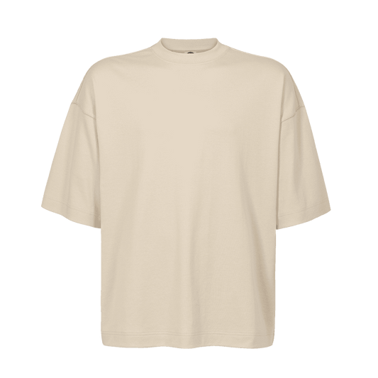 polera Beige Oversize Alto Gramaje (280 Gr)